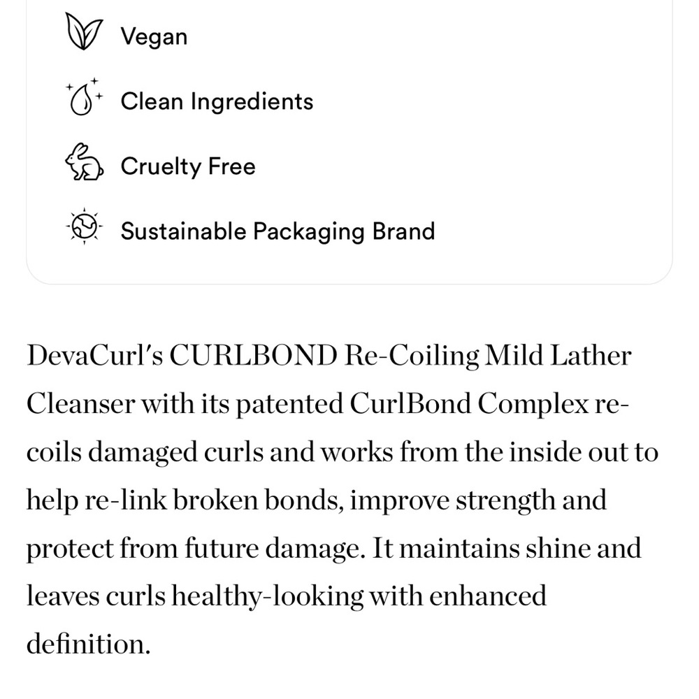 $4β€οΈβπ₯ DevaCurl Curlbond Re-Coiling Treatment Mask π©π½β𦱠NEW Deep Hydration - Picture 5 of 7
